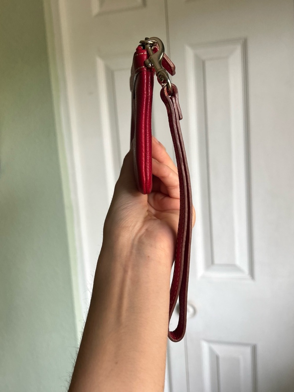 Dooney & Bourke Red Leather Wristlet - Picture 5 of 7